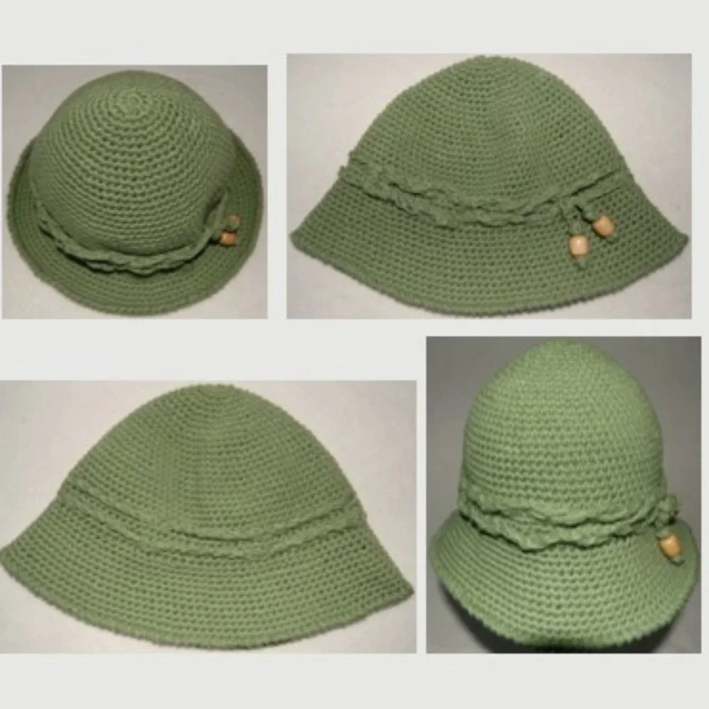 NEW Handmade Spring Sun Hat, Green